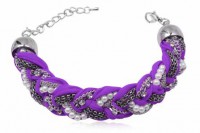 Pulsera Trenzada Morada